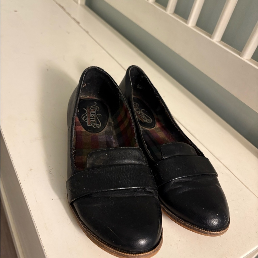 Unlisted Black Leather Loafers